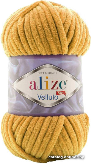 

Пряжа для вязания Alize Velluto 02 (68 м, горчица)