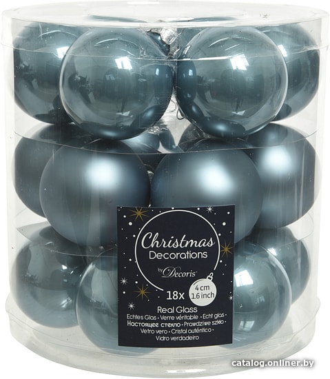 

Елочная игрушка Albero Di Natale 4 см 010489 (голубой)