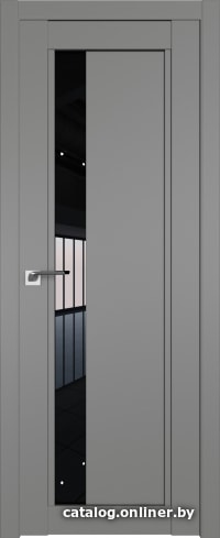 

Межкомнатная дверь ProfilDoors 2.71U 60x200 (грей/стекло черный триплекс)