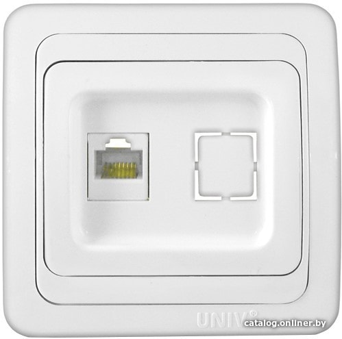

Розетка компьютерная UNIVersal Валери В0035 (белый)