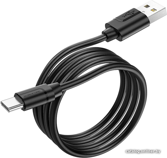 

Кабель Borofone BX55 USB Type-A - USB Type-C (1 м, черный)