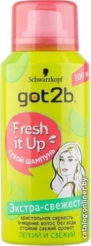 

Сухой шампунь Schwarzkopf Got2B Fresh it Up Экстра-свежесть Легкий и свежий 100 мл