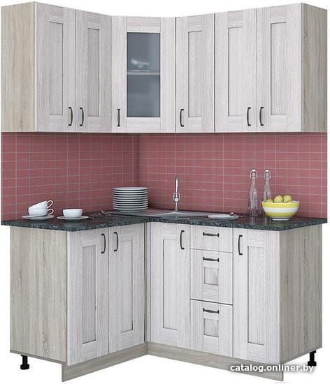 

Готовая кухня Интерлиния Мила Хольц 12x15 (шимо светлый)