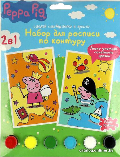 

Набор для рисования MultiArt Свинка Пеппа. Роспись по холсту 100CANV10X15X2-PP