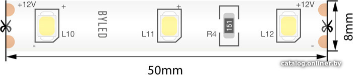 

Светодиодная лента Byled BLS2835-60-12-4.8-NW-65