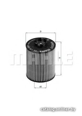 

Масляный фильтр Mahle Knecht OX173D