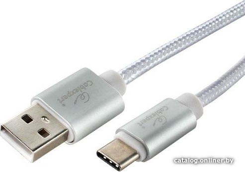 

Кабель Cablexpert USB Type-A - USB Type-C CC-U-USBC02S-3M (3 м, серебристый)
