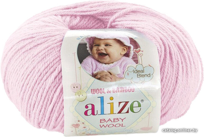 

Пряжа для вязания Alize Baby wool 185 (175 м, розовый)