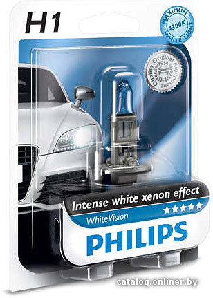 

Галогенная лампа Philips H1 WhiteVision 1шт [12258WHVB1]