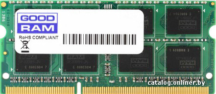 

Оперативная память GOODRAM 4GB DDR3 SODIMM PS3-12800 GR1600S364L11/4G