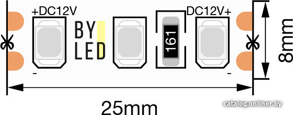 

Светодиодная лента Byled BLS2835-120-12-9.6-G