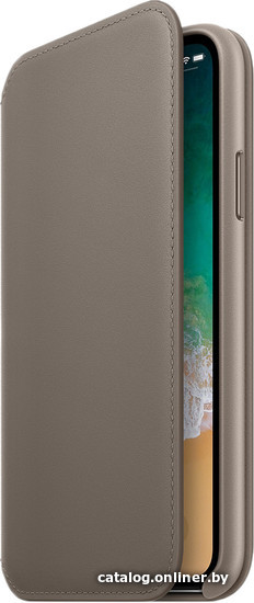 

Чехол для телефона Apple Leather Folio для iPhone X Taupe