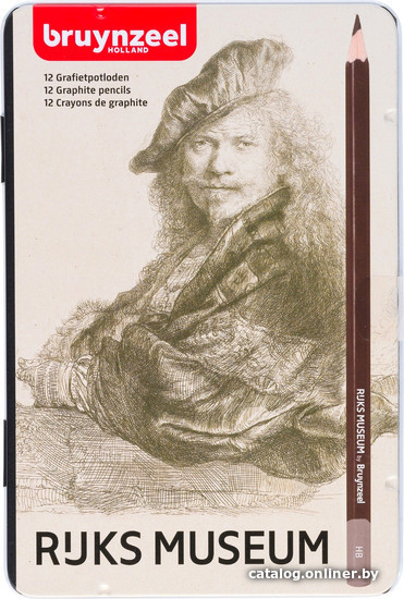 

Набор простых карандашей Bruynzeel Rembrandt Rijks Museum 63011012 (12 шт, черный/серый)