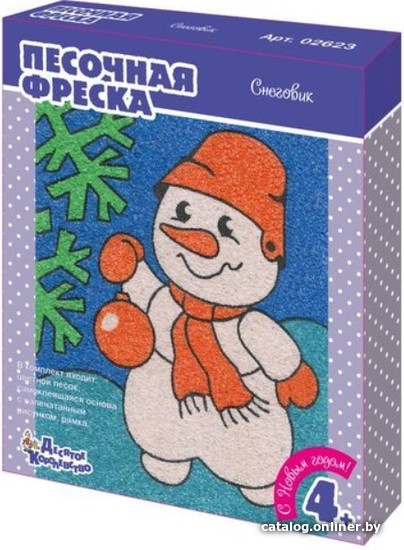 

Фреска Десятое королевство Песочная фреска. Снеговик 02623