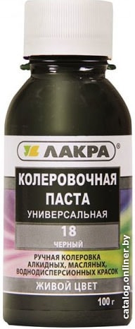 

Колеровочная краска Лакра №18 0.1 кг (черный)