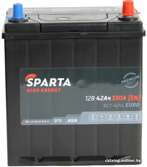 

Автомобильный аккумулятор Sparta High Energy Asia 6СТ-42 Рус 330A (42 А·ч)