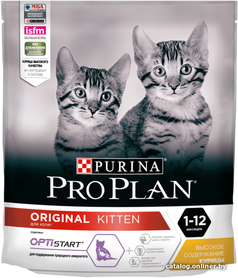 

Сухой корм для кошек Pro Plan Original Kitten OptiStart с курицей 400 г