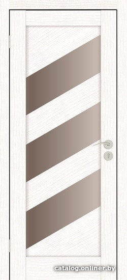 

Межкомнатная дверь IstokDoors Диагональ-2 ДЧ 60x200 (бьянко/стекло бронза)