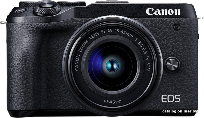 

Беззеркальный фотоаппарат Canon EOS M6 Mark II Kit 15-45mm + EVF-DC2 (черный)