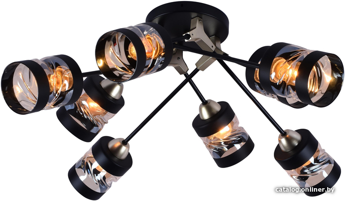 

Люстра средней высоты Mirastyle MX-1138/8 BK-Gold