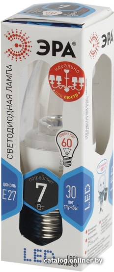 

Светодиодная лампочка ЭРА B35-7W-840-E27-Clear
