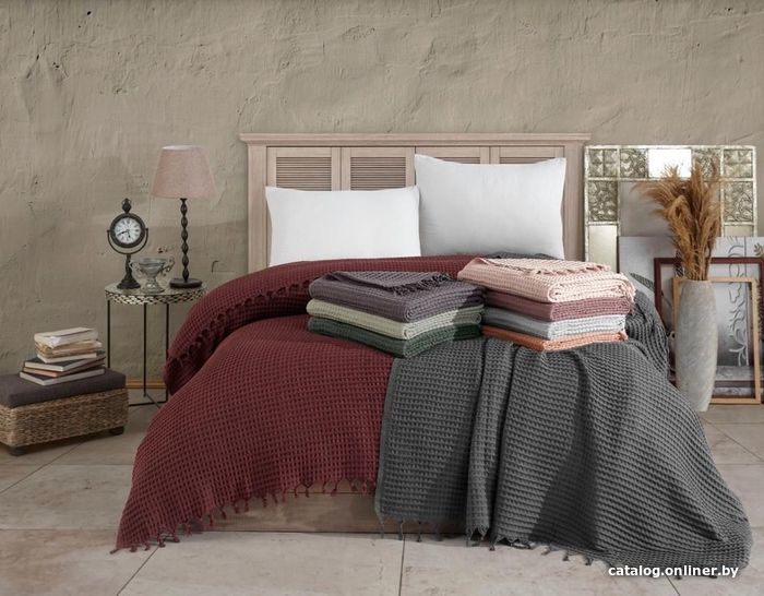 

Плед Karven Waffle Pike Евро 200x220 Р 928 (бордовый)