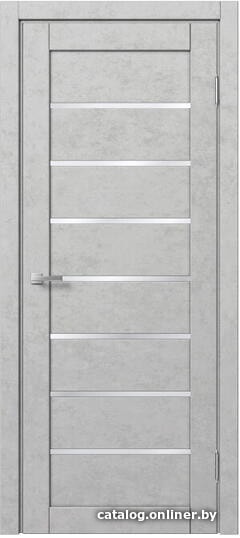 

Межкомнатная дверь MDF-Techno Dominika 113 50x200 (бетон белый, стекло лакобель белый)