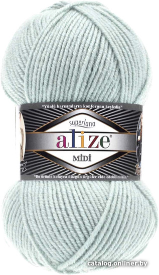 

Пряжа для вязания Alize Superlana midi 522 (170 м, мята)
