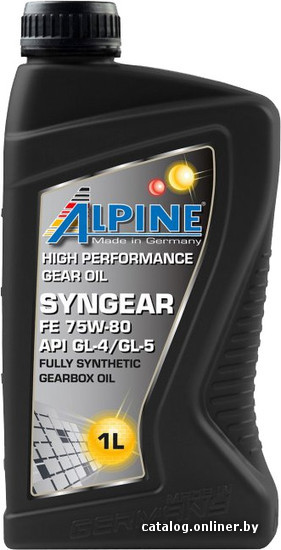 

Трансмиссионное масло Alpine Syngear FE 75W-80 1л