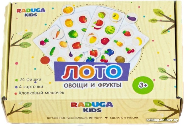 

Развивающая игра Raduga Kids Лото фрукты-овощи RK1197