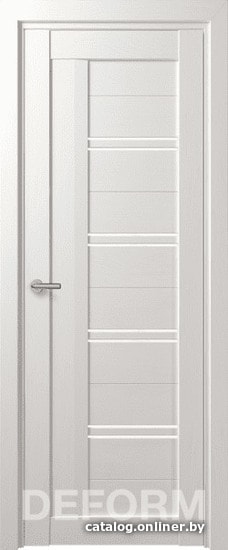 

Межкомнатная дверь Юркас Deform D18 ДО 60x200 (дуб шале снежный/lacobel белый лак)