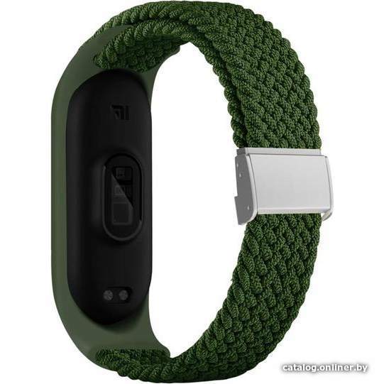 

Ремешок Rumi Wick из плетеного нейлона для Xiaomi Smart Band 7 (темно-зеленый)