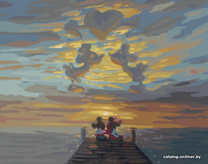 

Картина по номерам PaintBoy Микки и Минни на закате GX3612
