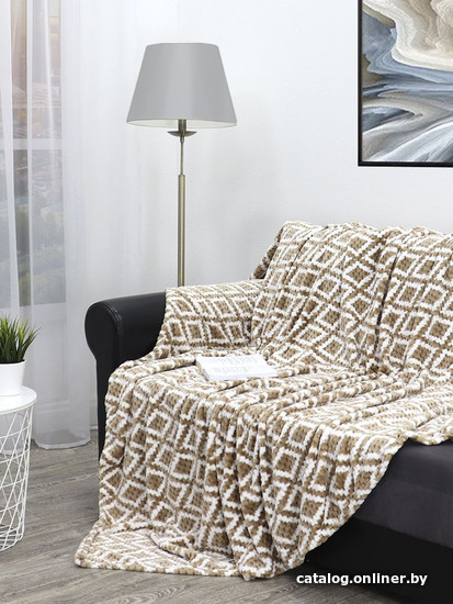 

Плед Tex Republic TF FNJp BE-GY1 1520 16-1320 150x200 см (серо-бежевый/белый)