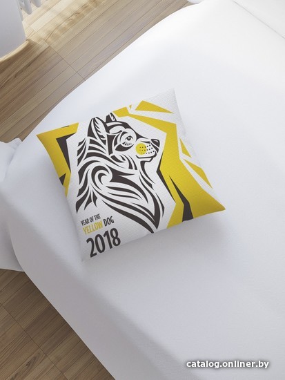 

Чехол на подушку JoyArty 2018 - год желтой собаки sl_59922