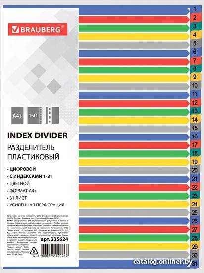 

Разделитель документов BRAUBERG 225624 (ассорти)