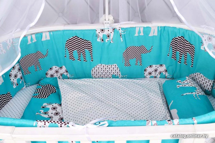 

Постельное белье Amarobaby Слоники (4 подушки, изумрудный)