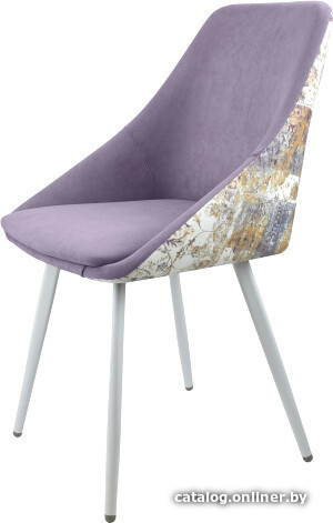 

Стул Гальваник Монти Лофт (эмаль белый муар/Catania Lavender/Verdy Mocca)