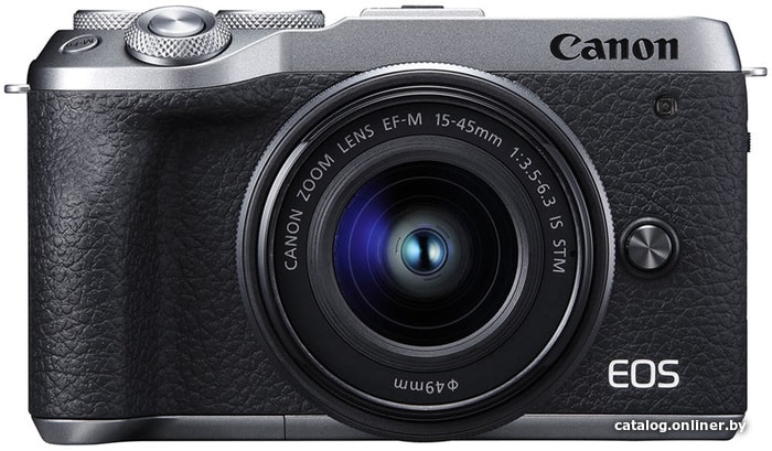 

Беззеркальный фотоаппарат Canon EOS M6 Mark II Kit 15-45mm + EVF-DC2 (серебристый)