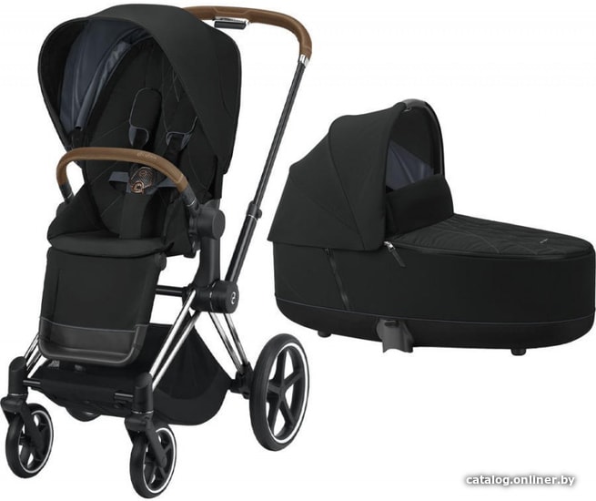 

Универсальная коляска Cybex Priam 2020 (deep black, рама хром/коричневый)