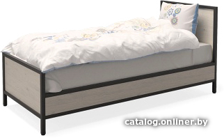 

Кровать Millwood Neo Loft КМ-2.1/1 Ш (дуб беленый/металл черный)