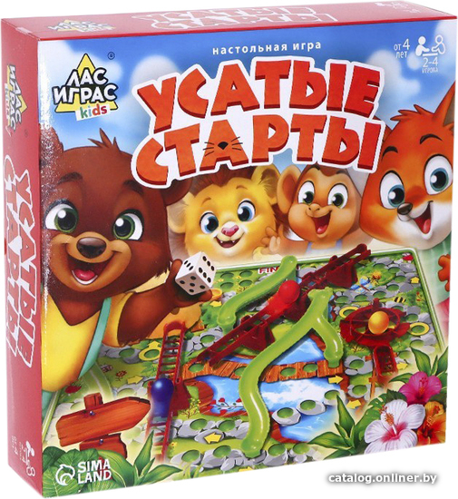 

Детская настольная игра Лас Играс Усатые старты 3986372