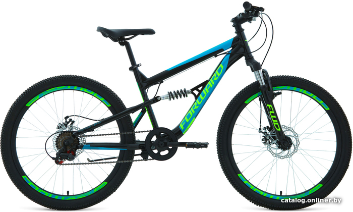 

Велосипед Forward Raptor 24 2.0 D 2022 (черный/бирюзовый)