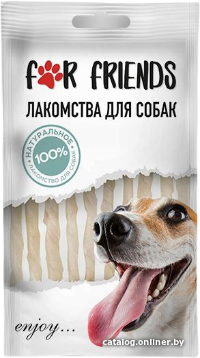 

Лакомство для собак For Friends Палочки крученые жилованные 5 шт (12.5 см)