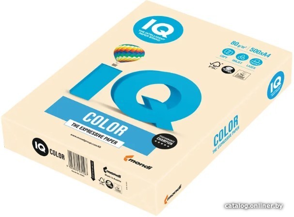 

Офисная бумага IQ Color Pale А4 80г/м2 (500 л, кремовый)