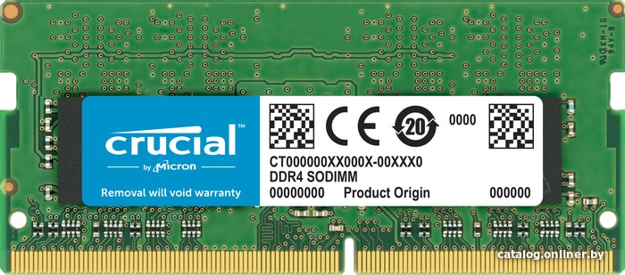 

Оперативная память Crucial 2GB DDR4 SODIMM PC4-19200 CT2G4SFS624A