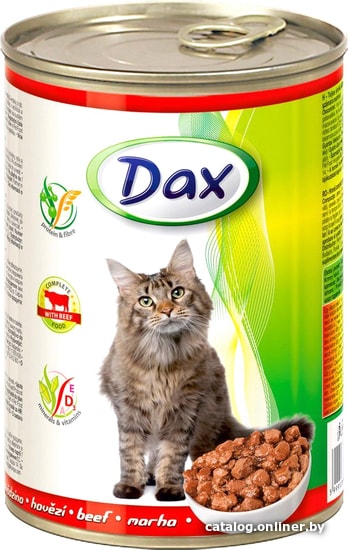 

Консервированный корм для кошек Dax Говядина 415 г