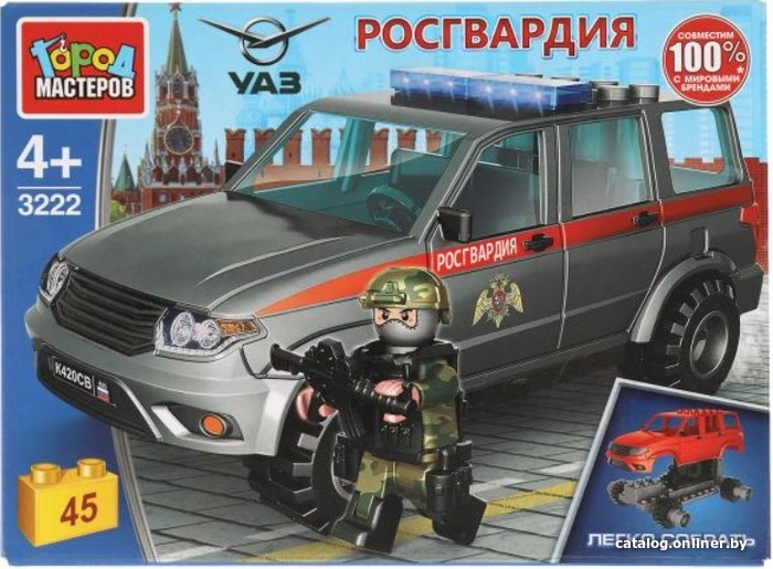 

Конструктор Город мастеров Полиция SB-3222 UAZ Patriot Росгвардия