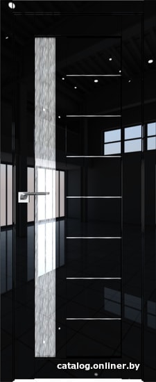 

Межкомнатная дверь ProfilDoors 37L 50x200 (черный люкс, стекло дождь белый)