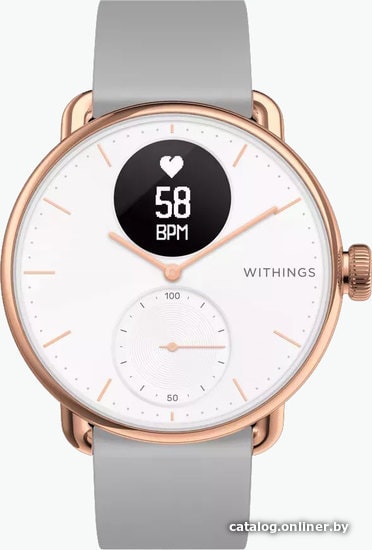 

Гибридные умные часы Withings Scanwatch 38мм (розовое золото)
